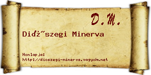 Diószegi Minerva névjegykártya